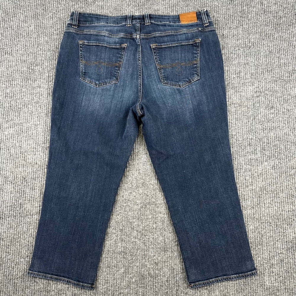 Lucky Brand Emma Crop Jeans Womens 16W Dark Wash Stretch Denim Cropped - Picture 3 of 15